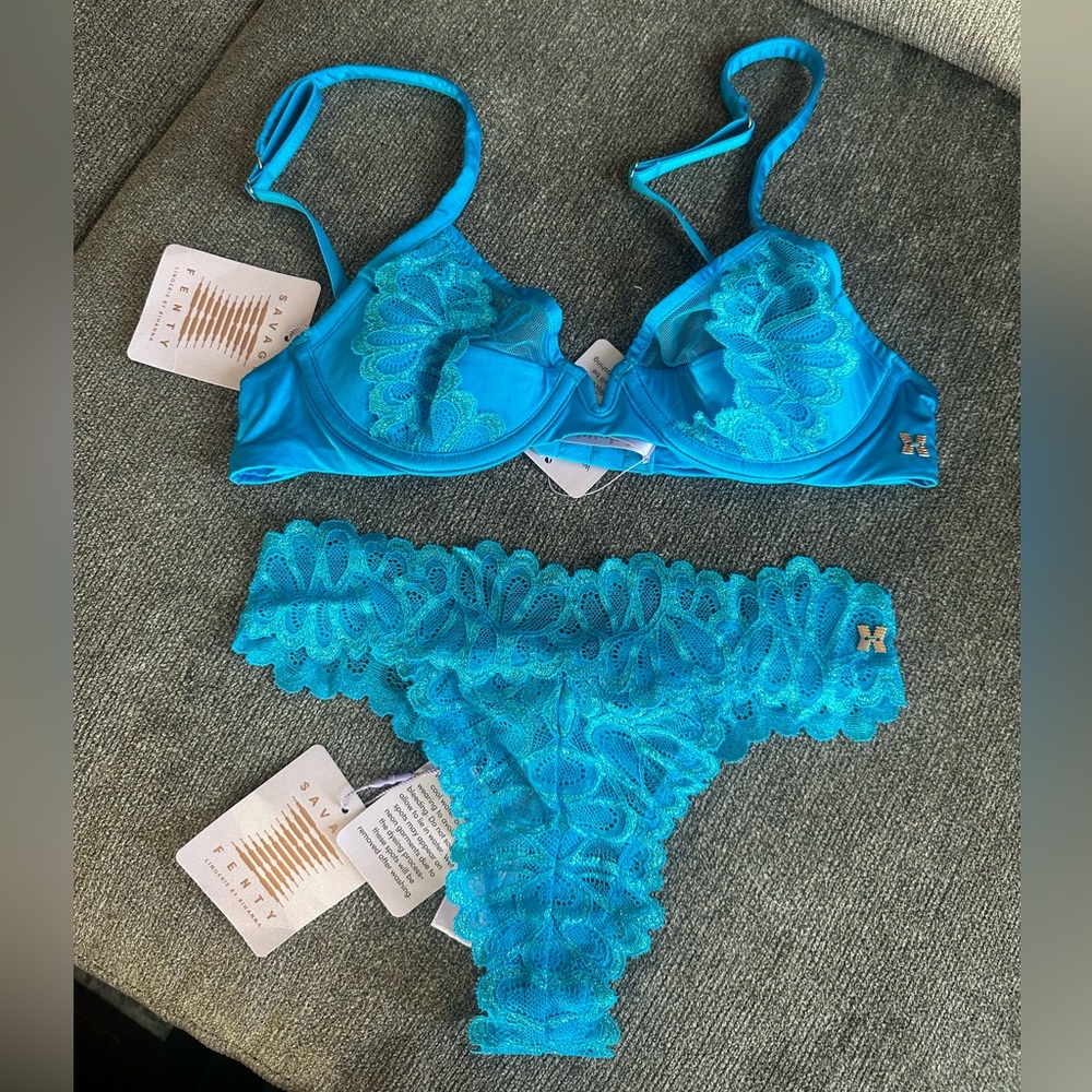 NWT never worn savage X fenty bra and panty set